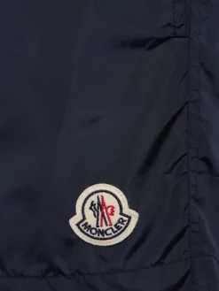 Logo patch nylon swim shorts