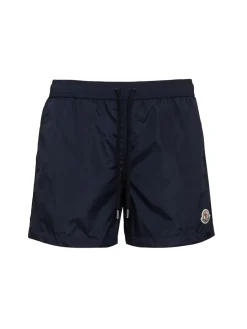 Logo patch nylon swim shorts