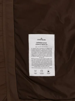 Logo patch nylon zip-up hooded jacket