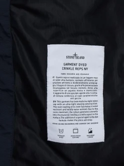 Logo patch nylon zip-up hooded jacket