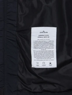 Logo patch nylon zip-up hooded jacket