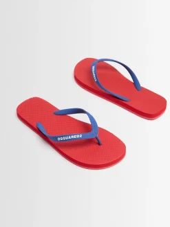 Logo rubber flip flops
