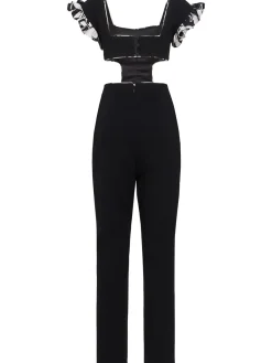 Long jumpsuit w/ cutouts