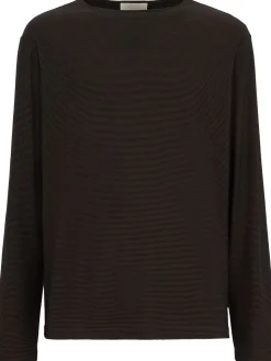 Long sleeve boat neck t-shirt