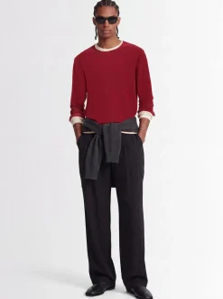 Long sleeve boat neck t-shirt