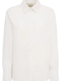 Long sleeve cotton poplin shirt
