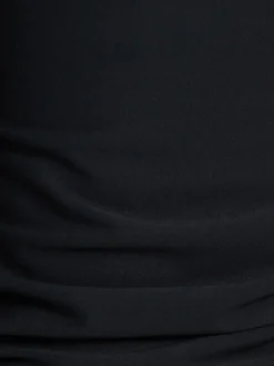 Long sleeved crewneck mini dress