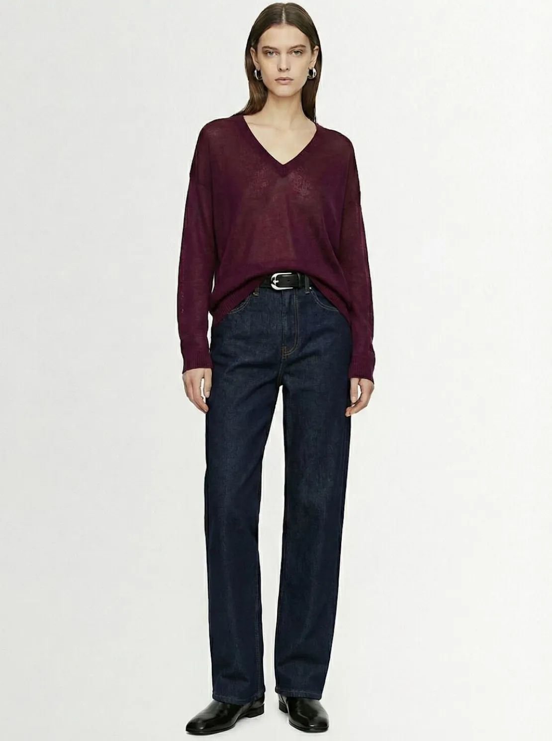 Maglia Aura in cashmere con scollo a V