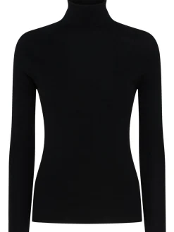 Maglia collo alto Audrey in lana a costine