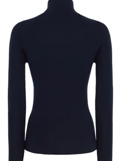 Maglia collo alto Audrey in lana a costine