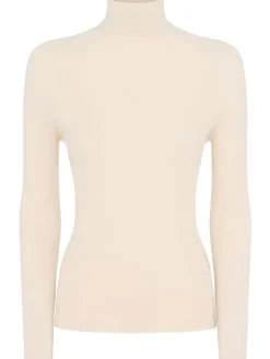 Maglia collo alto Audrey in lana a costine