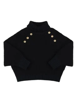 Maglia collo alto in misto lana