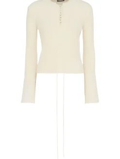 Maglia cropped Fanja con laccini