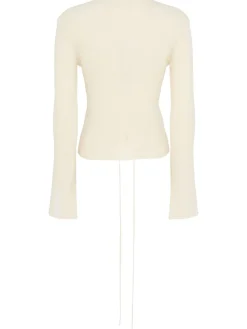 Maglia cropped Fanja con laccini