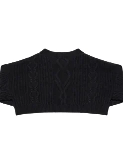 Maglia cropped in misto lana