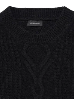 Maglia cropped in misto lana