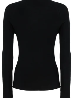 Maglia girocollo Ada in lana a costine