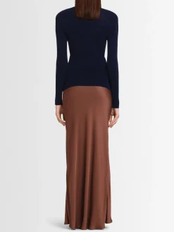 Maglia girocollo Ada in lana a costine
