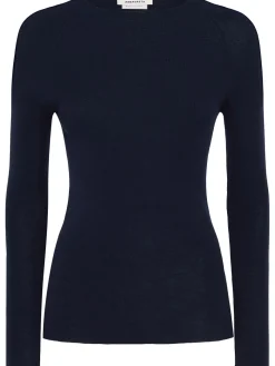Maglia girocollo Ada in lana a costine