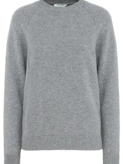 Maglia girocollo Ida in lana con maniche raglan
