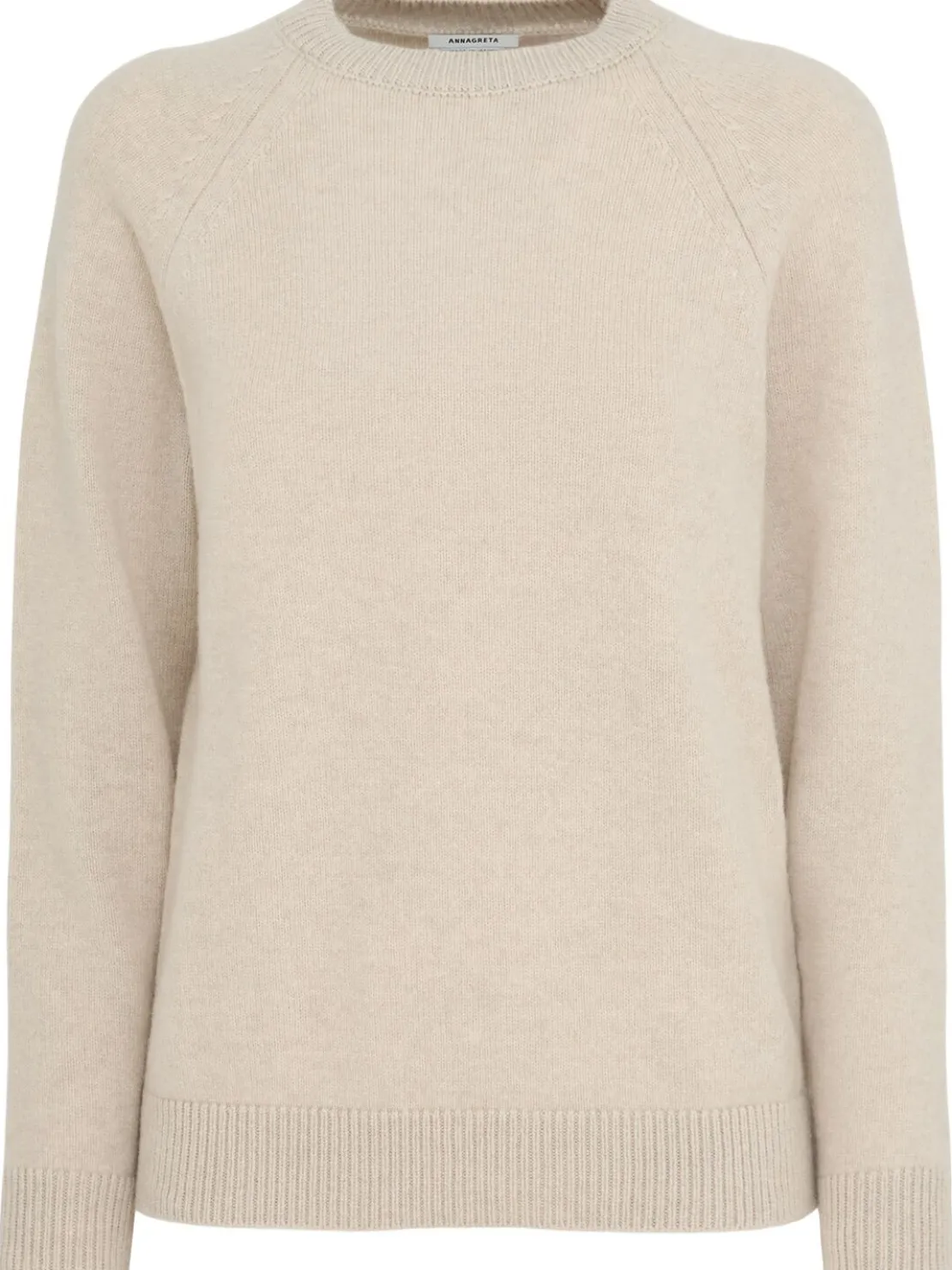 Maglia girocollo Ida in lana con maniche raglan