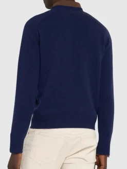 Maglia girocollo in lana e cashmere