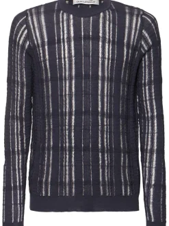 Maglia girocollo in misto cotone
