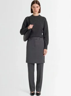 Maglia girocollo Randi in misto lana cotta