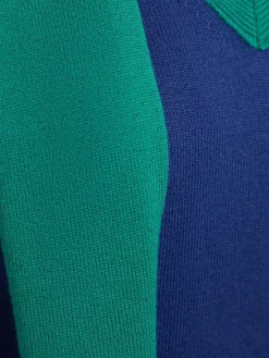 Maglia in misto lana a strati / scollo a V