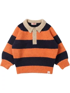 Maglia in poly a righe