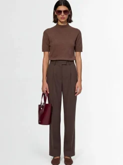 Maglia La Maille Castagna in misto lana