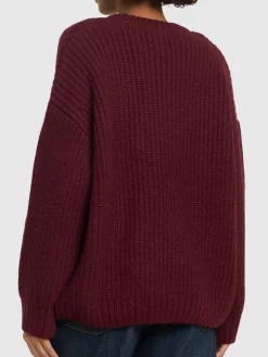 Maglia Sydney in misto lana a costine con logo