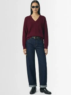 Maglia Zefiro in eco-cashmere con scollo a V