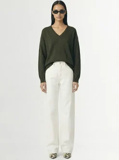 Maglia Zefiro in eco-cashmere con scollo a V