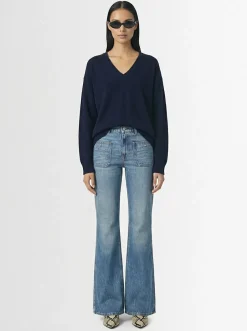 Maglia Zefiro in eco-cashmere con scollo a V