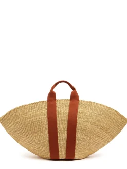 Maxi Sophie raffia effect tote bag