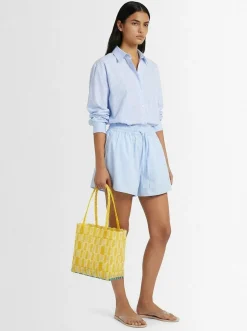 Medium woven basket bag