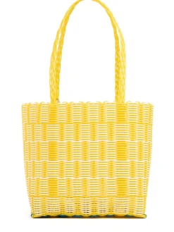 Medium woven basket bag