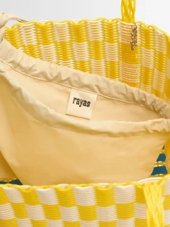 Medium woven basket bag