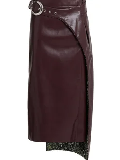 Midi skirt w/ buckle belt