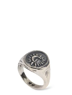 Midnight silver ring