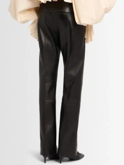 Miles straight leg leather pants