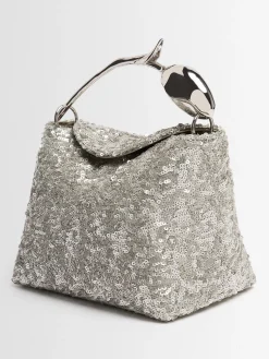 Mini Bloom sequined top handle bag