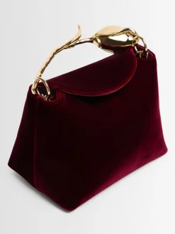 Mini Bloom velvet top handle bag