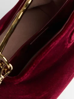 Mini Bloom velvet top handle bag