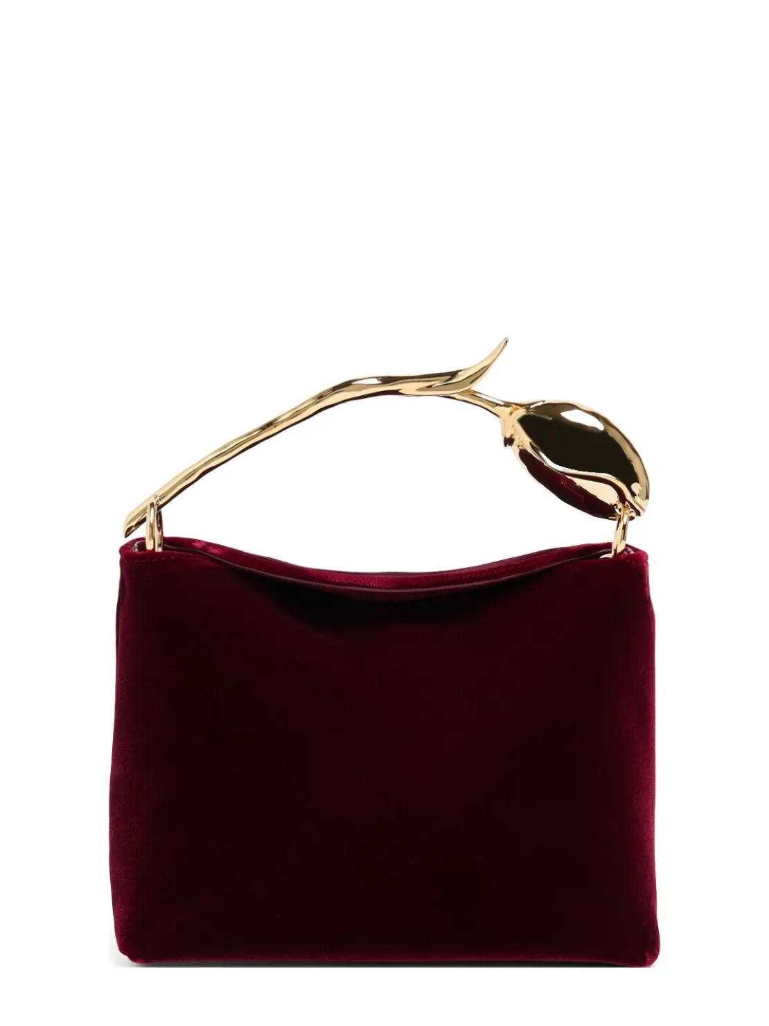 Mini Bloom velvet top handle bag