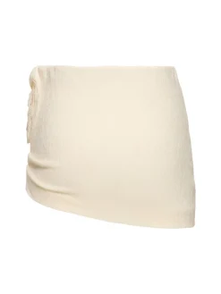 Minigonna drappeggiata con rose