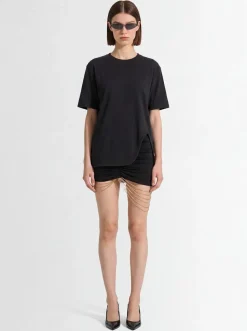 Minigonna in eco jersey con catena
