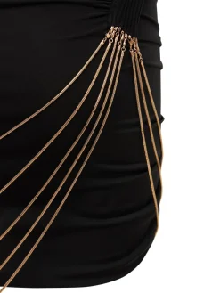 Minigonna in eco jersey con catena