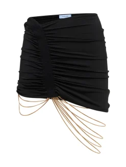 Minigonna in eco jersey con catena